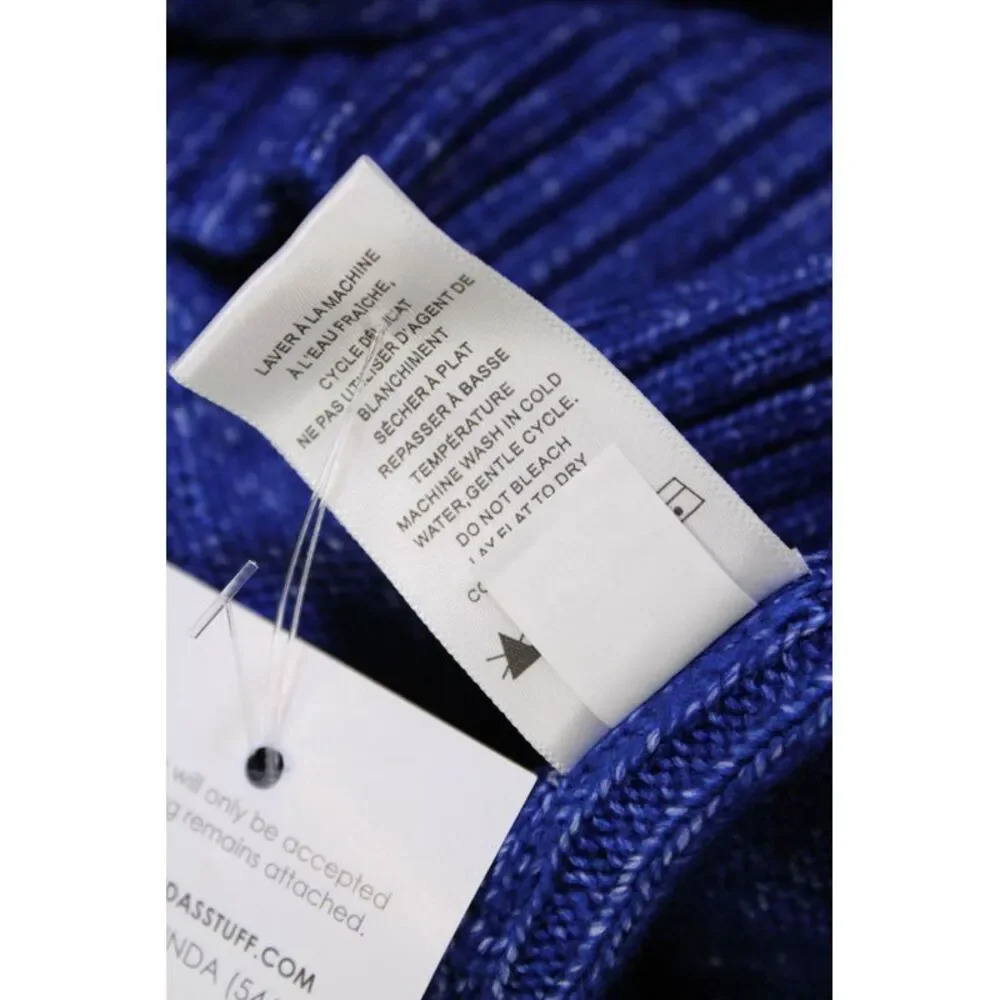 Renuar Womens Long Sleeves Turtleneck Sweater Blue Size Extra Extra Large